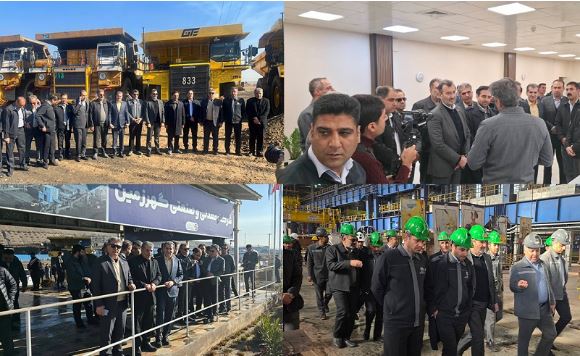 بازدید ریس هیات عامل ایمیدرو و جمعی از مدیران ارشد معدنی از معادن منطقه گل‌گهر