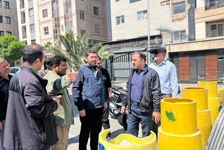 بازدید از روند پاکسازی نقاط اسیب دیده در منطقه ۱۴