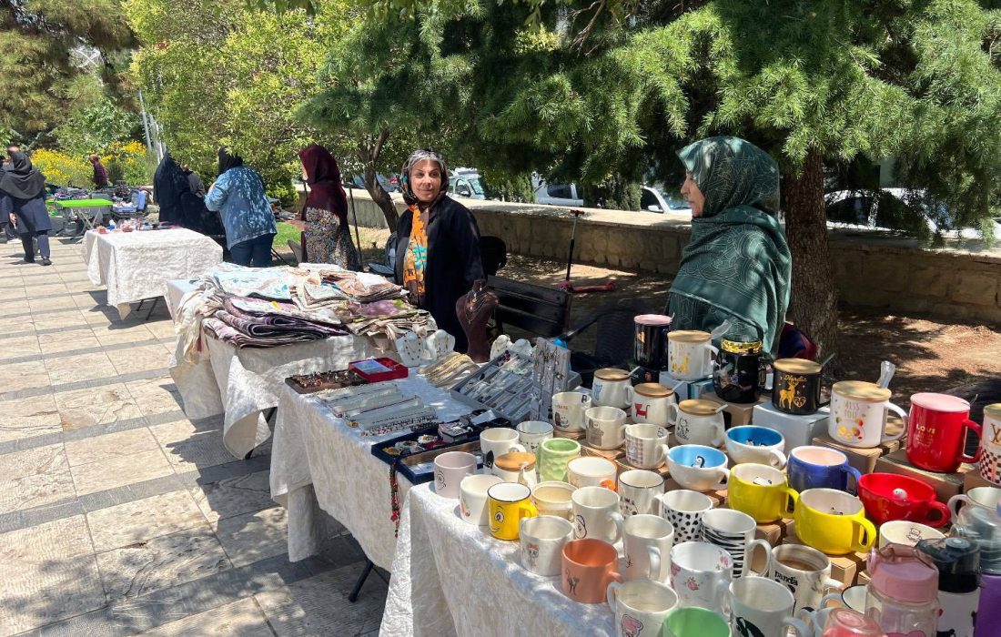 نمایش دست آفریدههای بانوان کارآفرین در بوستان سلامت منطقه ۲